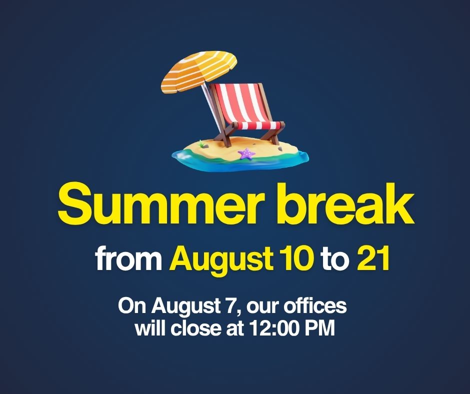 Closure from 10/08 to 21/08